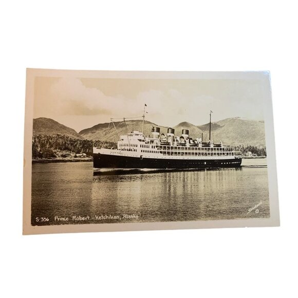 Vtg Transportation Prince Robert Ketchikan Alaska Steamship RPPC S 356 Postcard - Picture 2 of 5